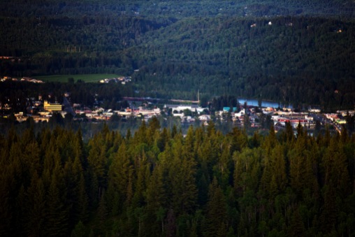 Downtown Quesnel from Pinnacles Provincial Park.